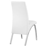 Bishop Upholstered Side Chairs White and Chrome (Set of 2) 121572