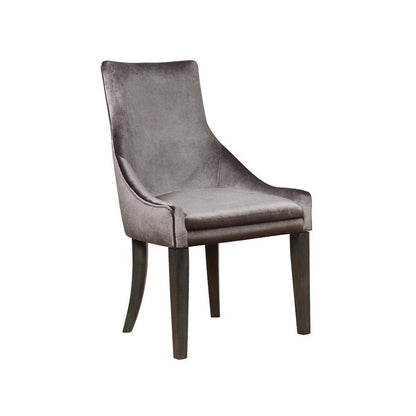 Mindy Upholstered Demi Wing Chairs Grey (Set of 2) 121714