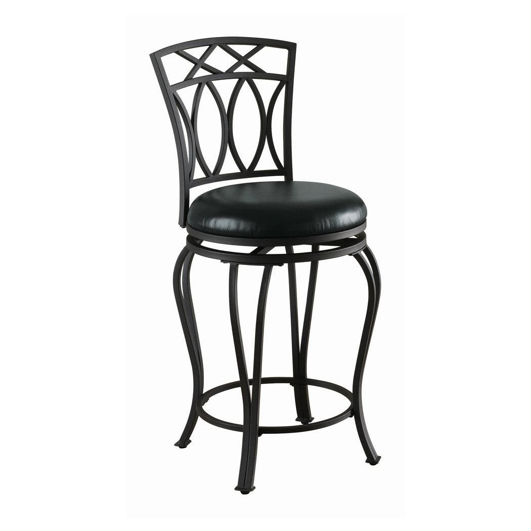 Adamsville Upholstered Swivel Counter Height Stool Black 122059