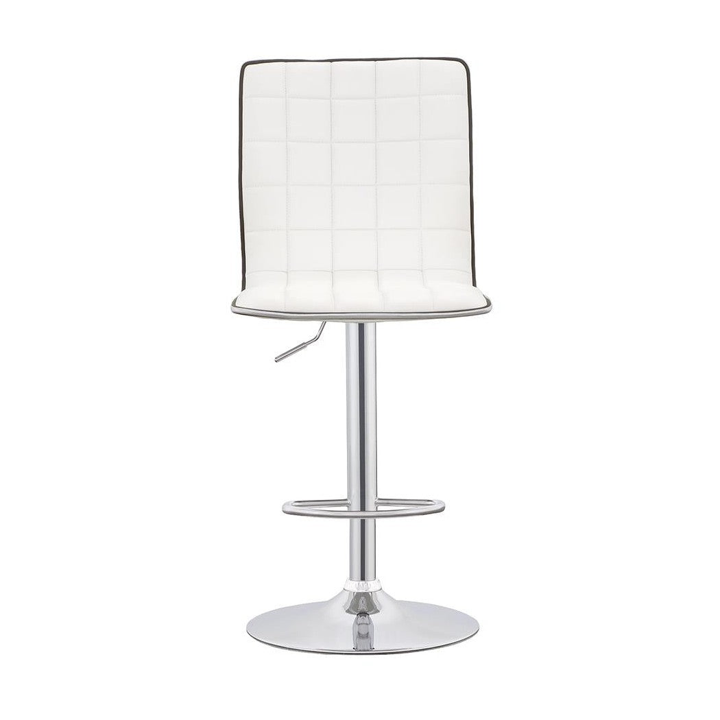 Ashbury Upholstered Adjustable Bar Stools White and Chrome (Set of 2) 122089