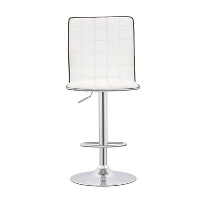 Ashbury Upholstered Adjustable Bar Stools White and Chrome (Set of 2) 122089