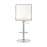 Ashbury Upholstered Adjustable Bar Stools White and Chrome (Set of 2) 122089