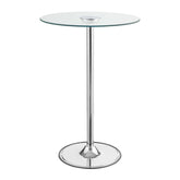 Thea LED Bar Table Chrome and Clear 122400