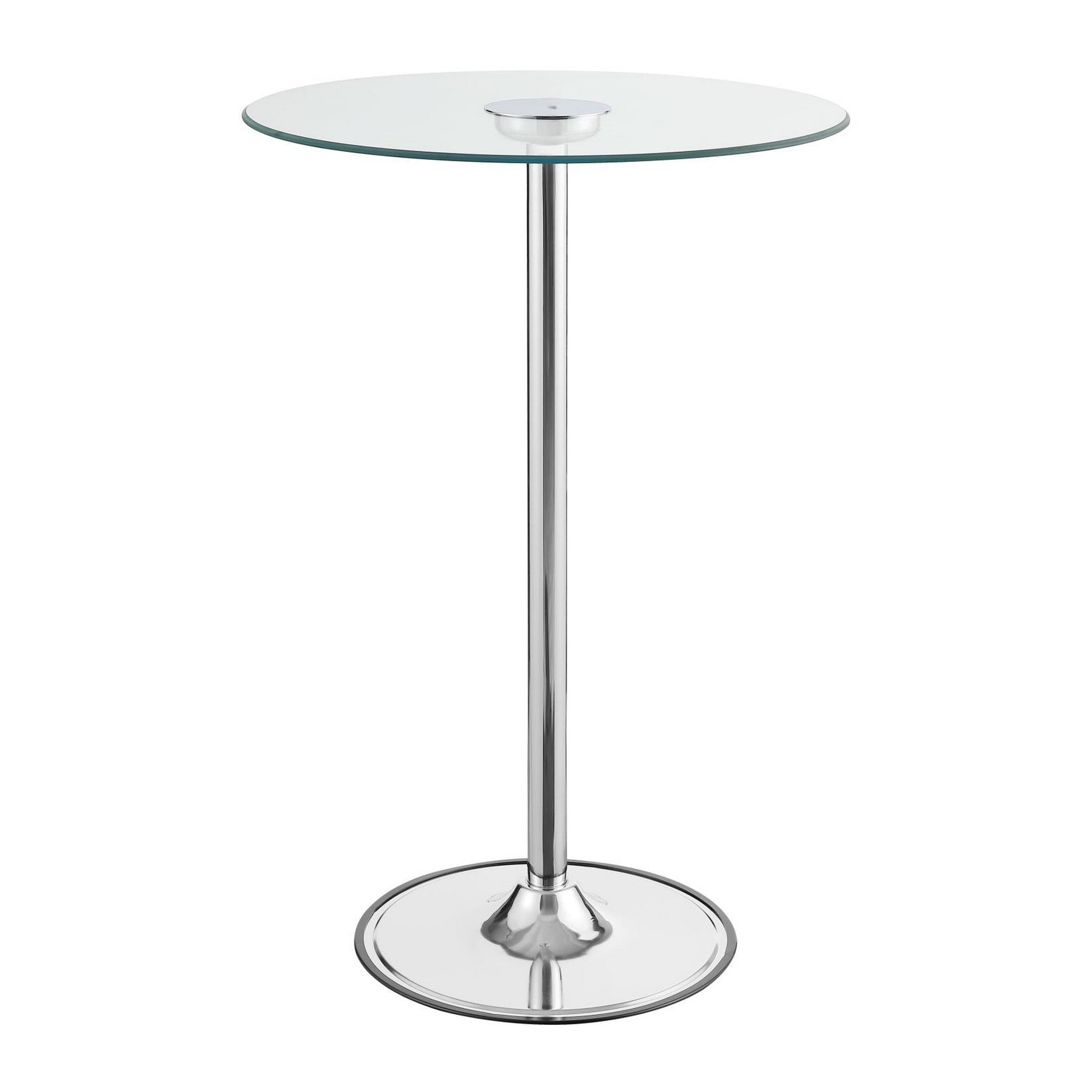 Thea LED Bar Table Chrome and Clear 122400