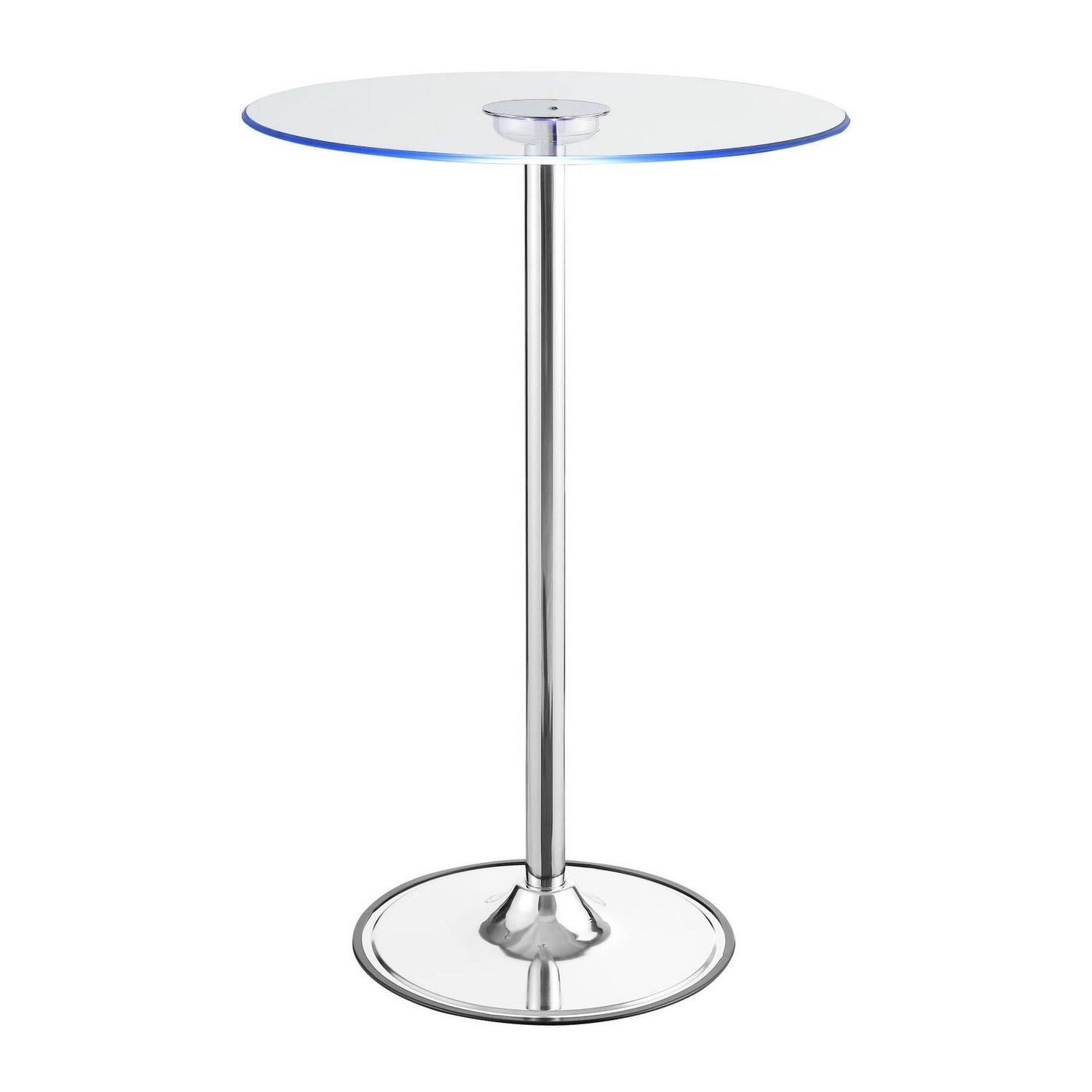 Thea LED Bar Table Chrome and Clear 122400