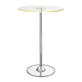 Thea LED Bar Table Chrome and Clear 122400