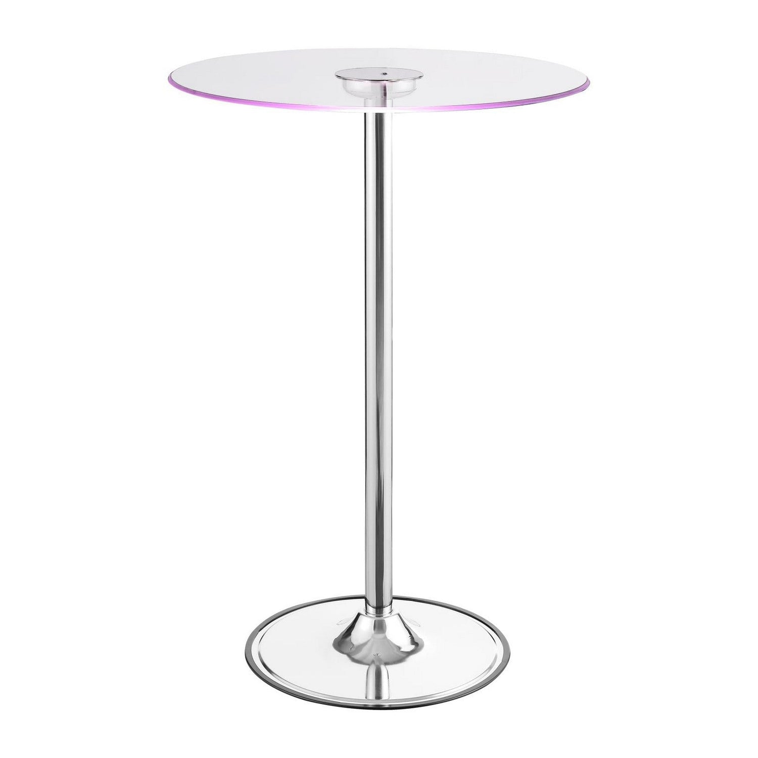 Thea LED Bar Table Chrome and Clear 122400