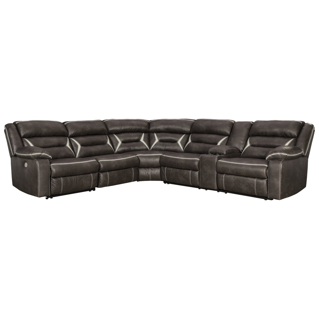 Kincord 4-Piece Power Reclining Sectional Ash-13104S3