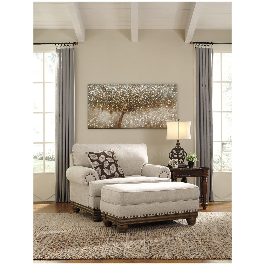 Harleson Chair and Ottoman Ash-15104U5