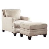 Claredon Chair and Ottoman Ash-15602U2