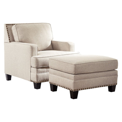 Claredon Chair and Ottoman Ash-15602U2