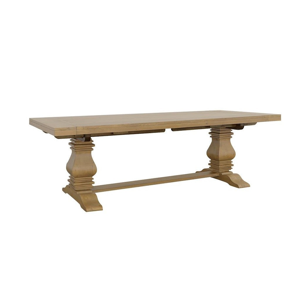 Florence Double Pedestal Dining Table Rustic Smoke 180201