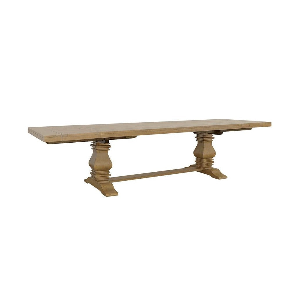 Florence Double Pedestal Dining Table Rustic Smoke 180201