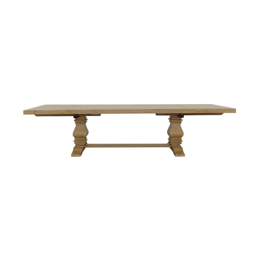 Florence Double Pedestal Dining Table Rustic Smoke 180201