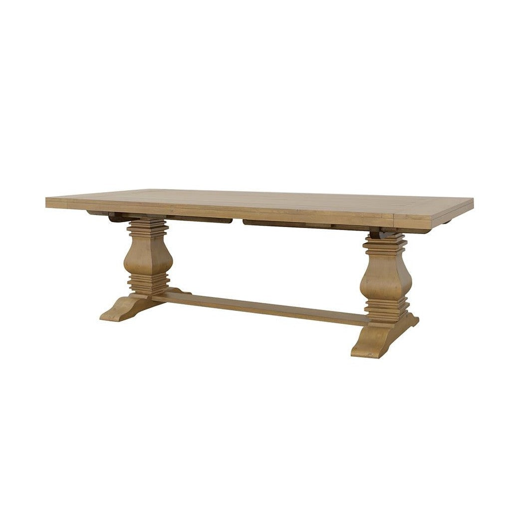 Florence Double Pedestal Dining Table Rustic Smoke 180201