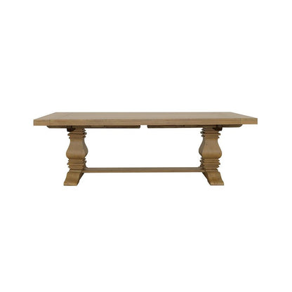 Florence Double Pedestal Dining Table Rustic Smoke 180201