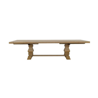 Florence Double Pedestal Dining Table Rustic Smoke 180201