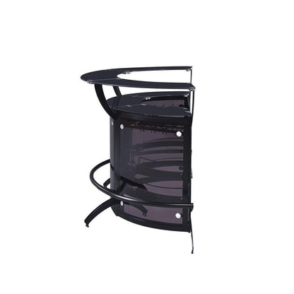 Dallas 3-Bottle Wine Rack Bar Unit Smoked and Black 182135