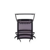 Dallas 3-Bottle Wine Rack Bar Unit Smoked and Black 182135