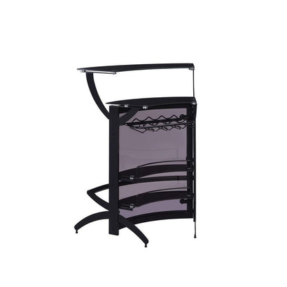 Dallas 3-Bottle Wine Rack Bar Unit Smoked and Black 182135