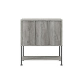 Claremont Sliding Door Bar Cabinet with Lower Shelf Grey Driftwood 183038