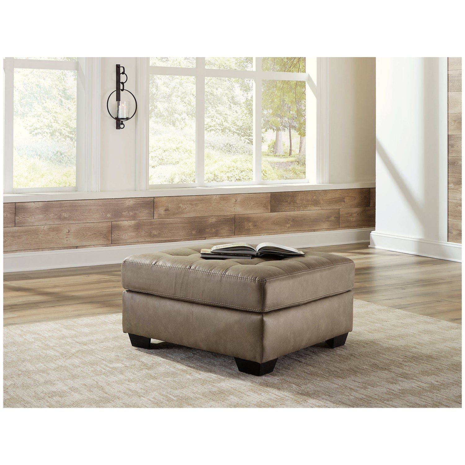 Keskin Oversized Accent Ottoman Ash-1840308