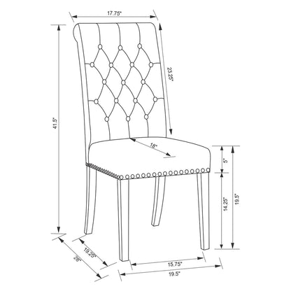 Mapleton Tufted Back Upholstered Side Chairs Beige (Set of 2) 190162