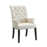 Mapleton Tufted Back Upholstered Arm Chair Beige 190163