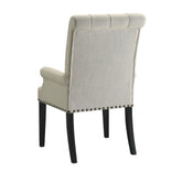 Mapleton Tufted Back Upholstered Arm Chair Beige 190163