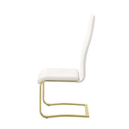 Blair Side Chairs White and Rustic Brass (Set of 4) 190512