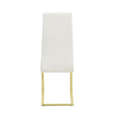 Blair Side Chairs White and Rustic Brass (Set of 4) 190512