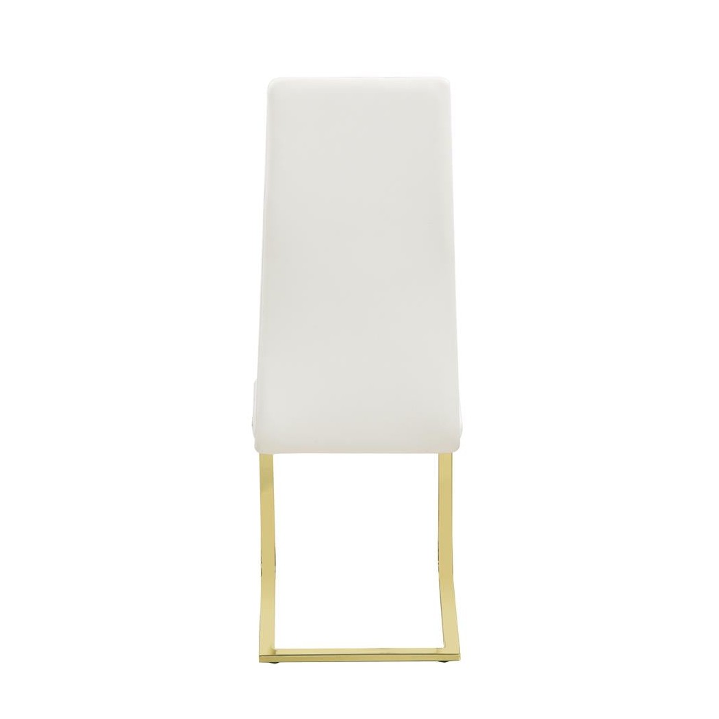 Blair Side Chairs White and Rustic Brass (Set of 4) 190512