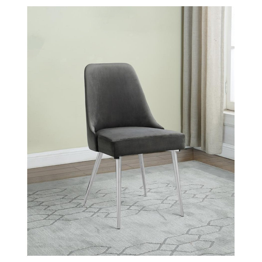 Cabianca Curved Back Side Chairs Grey (Set of 2) 191442