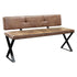 Abbott Upholstered Dining Bench Antique Brown and Matte Black 192503