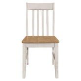 Kirby Slat Back Side Chair (Set of 2) Natural and Rustic Off White 192692