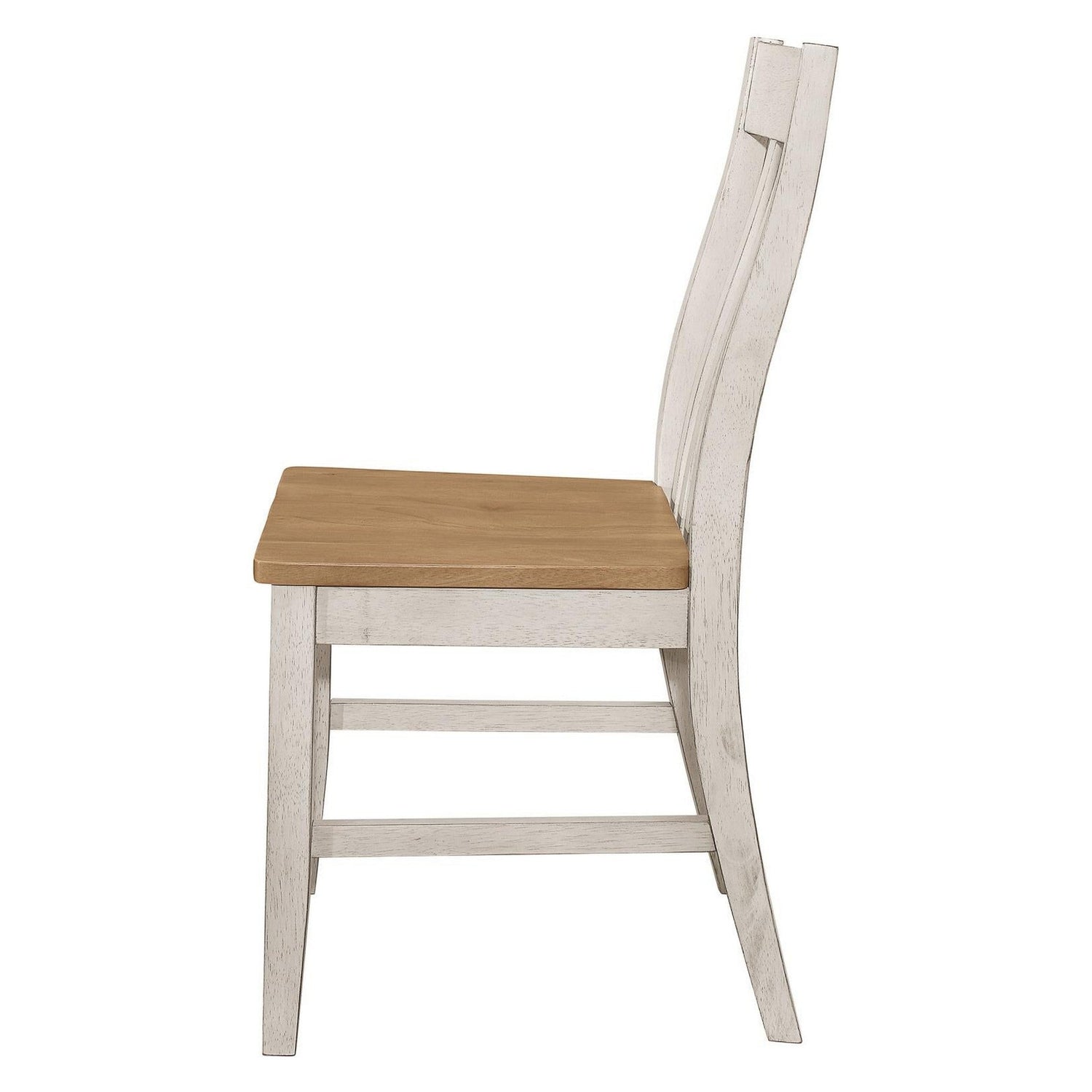 Kirby Slat Back Side Chair (Set of 2) Natural and Rustic Off White 192692