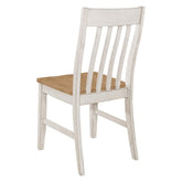 Kirby Slat Back Side Chair (Set of 2) Natural and Rustic Off White 192692