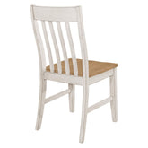 Kirby Slat Back Side Chair (Set of 2) Natural and Rustic Off White 192692