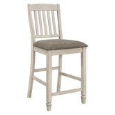 Sarasota Slat Back Counter Height Chairs Grey and Rustic Cream (Set of 2) 192819