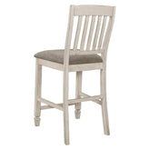 Sarasota Slat Back Counter Height Chairs Grey and Rustic Cream (Set of 2) 192819