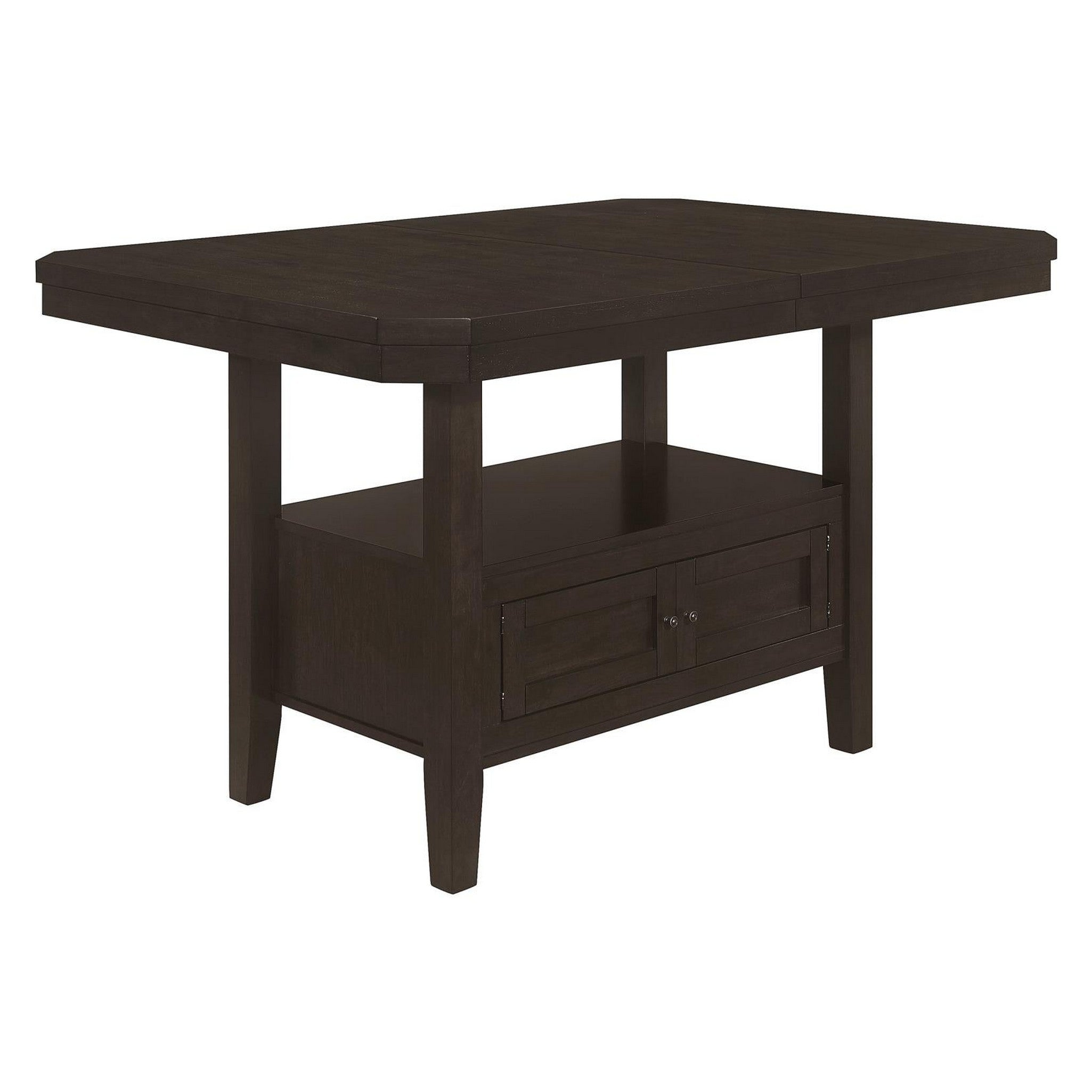 Prentiss Extendable Rectangular Counter Height Table with Butterfly Leaf Cappuccino 193108