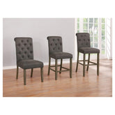 Jonell Tufted Back Side Chairs Rustic Brown and Grey (Set of 2) 193172