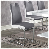 Brooklyn Upholstered Side Chairs with S-frame (Set of 4) Grey and White 193812