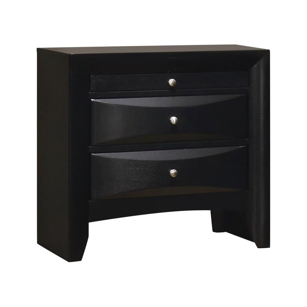 Briana Rectangular 2-drawer Nightstand Black 200702