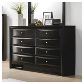 Briana Rectangular 8-drawer Dresser Black 200703