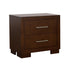 Jessica 2-drawer Nightstand Cappuccino 200712