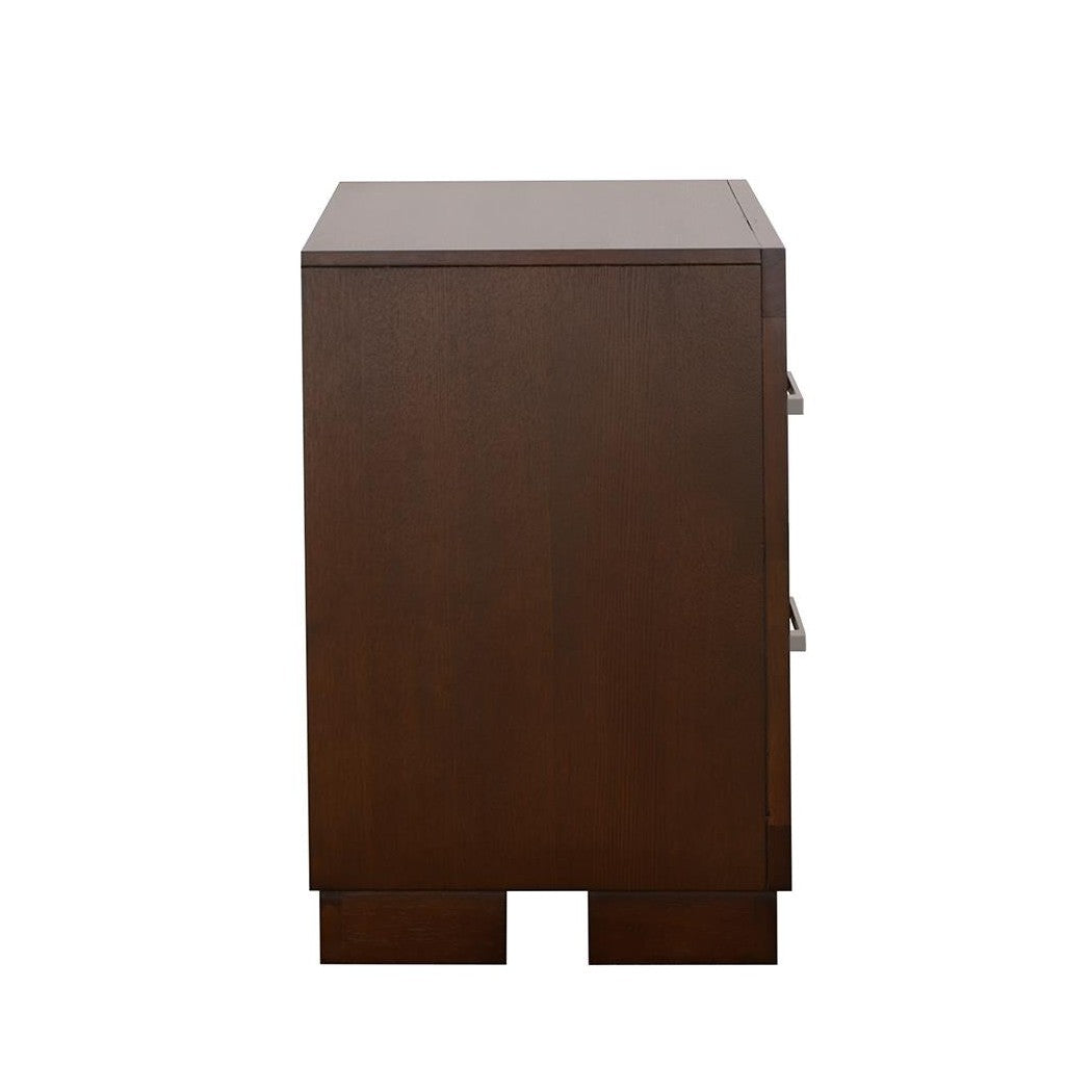 Jessica 2-drawer Nightstand Cappuccino 200712