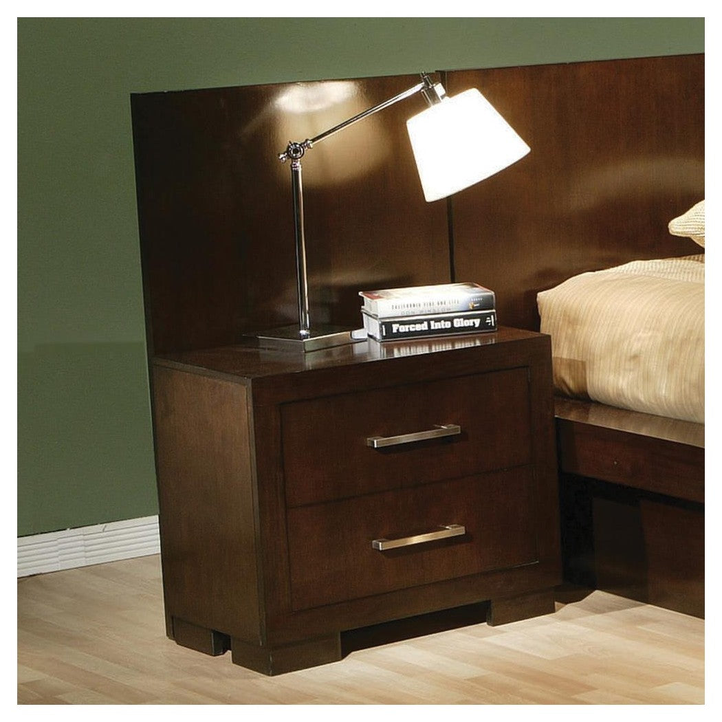 Jessica 2-drawer Nightstand Cappuccino 200712