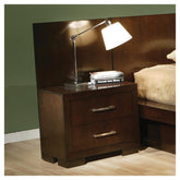 Jessica 2-drawer Nightstand Cappuccino 200712