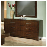 Jessica 6-drawer Dresser Cappuccino 200713